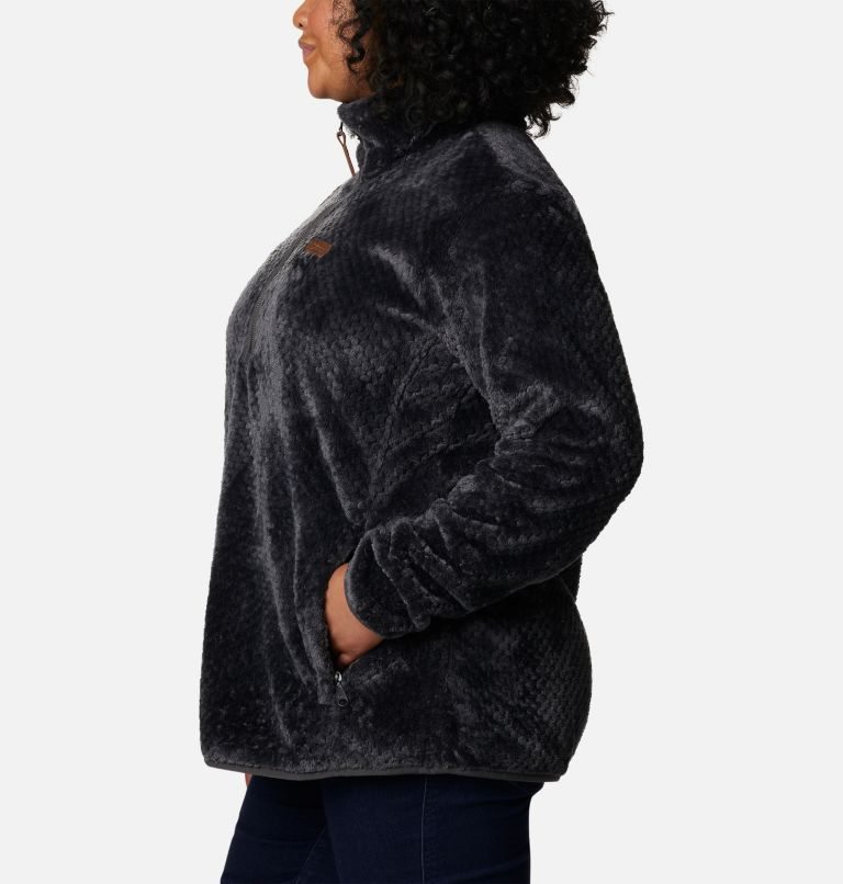 Columbia Fireside Quarter Zip Sherpa Fleece Gensere Dame Svarte | Plus Size 35480I